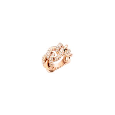 Pomellato / Catene / anello / oro rosa e pavè di diamanti