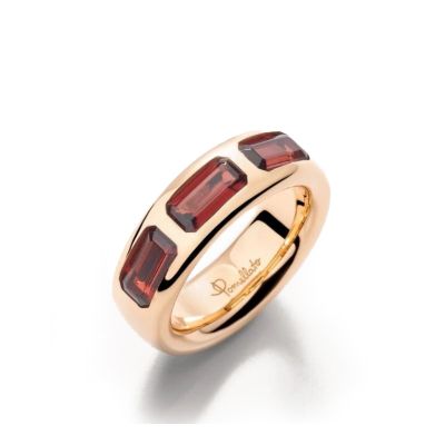 Pomellato / Iconica / anello / oro rosa e granati piropo