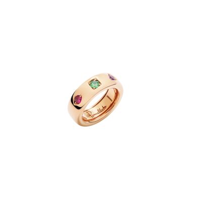 Pomellato / Iconica / anello / oro rosa e pietre colorate