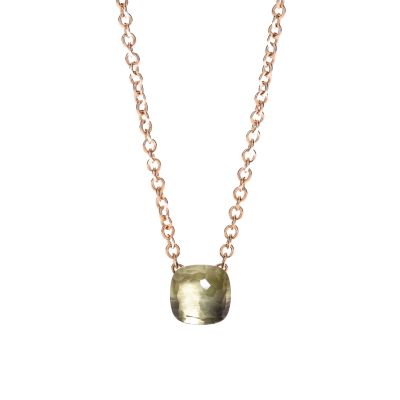 Pomellato / Nudo Petit / pendente con catena 46 cm / oro rosa e prasiolite