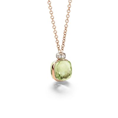 Pomellato / Nudo Classic / collana / oro rosa, oro bianco, prasiolite e diamanti