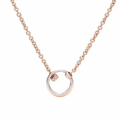 Pomellato / Together / collana con pendente / oro rosa e diamanti bianchi
