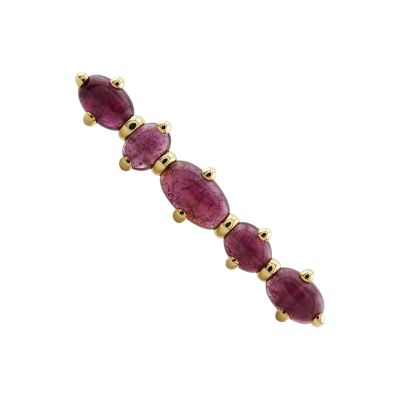 Pomellato / spilla / oro giallo e tormalina rossa