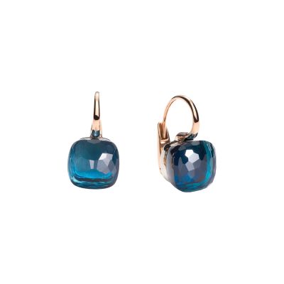 Pomellato / Nudo Classic / orecchini / oro rosa, oro bianco, topazio blu London