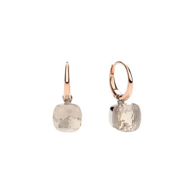 Pomellato / Nudo Petit / orecchini / oro rosa, oro bianco, topazio bianco