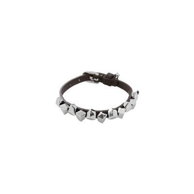 UNO de 50 / Pulseras / bracciale / Cubitos / argento e cuoio