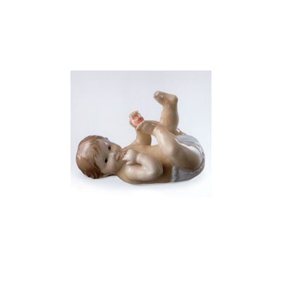 Royal Copenhagen Figurina / Neonata con ciuccio / porcellana