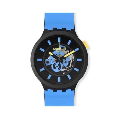 Swatch / Big Bold / Bioceramic – Travel by Day / orologio unisex / quadrante nero / cassa plastica / cinturino plastica