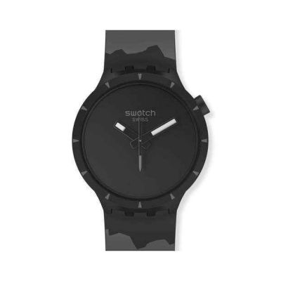 Swatch / Big Bold / Bioceramic – Basalt / orologio unisex / quadrante nero / cassa plastica / cinturino plastica