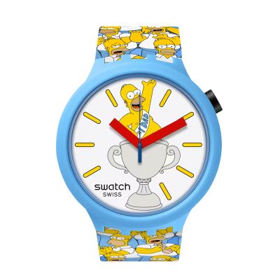Swatch X The Simpsons / BEST. DAD. EVER / orologio unisex / quadrante fantasia / cassa in plastica / cinturino silicone