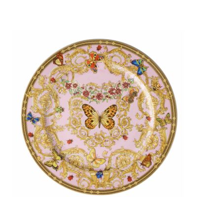 Rosenthal – Versace / Le Jardin de Versace / piatto presentazione 30 cm / porcellana / bianco, rosa, celeste, giallo, rosso