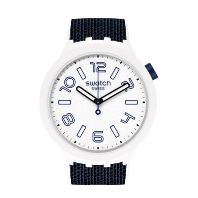 Swatch / Big Bold / Deep Snow / orologio unisex / quadrante bianco / cassa plastica / cinturino silicone