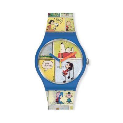 Swatch / Peanuts / Smak / orologio unisex / quadrante fantasia / cassa plastica / cinturino silicone