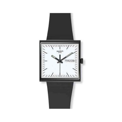 Swatch / Bioceramic – What If? / orologio unisex / quadrante bianco / cassa plastica / cinturino plastica