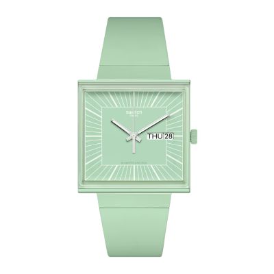 Swatch / Bioceramic – What If? / orologio unisex / quadrante verde / cassa plastica / cinturino plastica