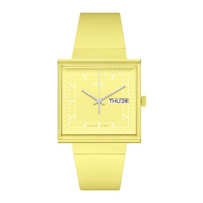 Swatch / Bioceramic – What If? / orologio unisex / quadrante giallo / cassa plastica / cinturino plastica