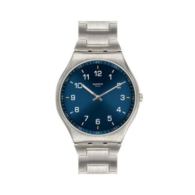 Swatch / Skin Irony / Skin Suit Blue / orologio uomo / quadrante blu / cassa e bracciale acciaio