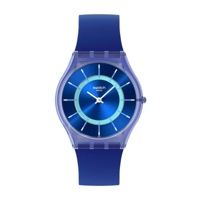Swatch / Jammy Grape Dream / orologio unisex / quadrante blu / cassa plastica / cinturino silicone
