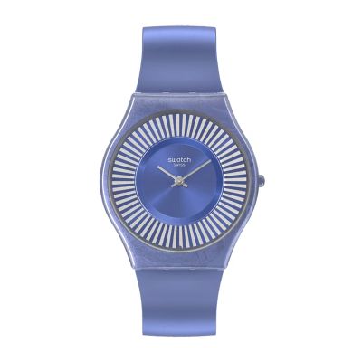 Swatch / Skin / Metro Deco / orologio donna / quadrante blu / cassa plastica / cinturino silicone