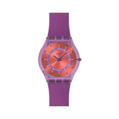 Swatch / Sweet Strawberry Dream / orologio unisex / quadrante rosso / cassa plastica / cinturino silicone