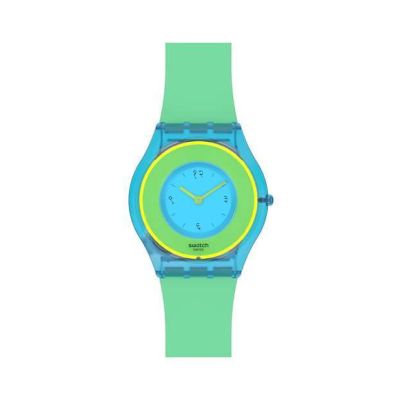 Swatch X Supriya Lele / Hara Green 01 / orologio donna / quadrante verde / cassa in plastica / cinturino silicone