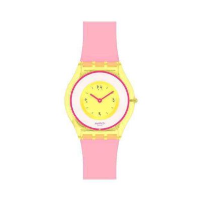 Swatch X Supriya Lele / India Rose 01 / orologio donna / quadrante giallo / cassa in plastica / cinturino silicone