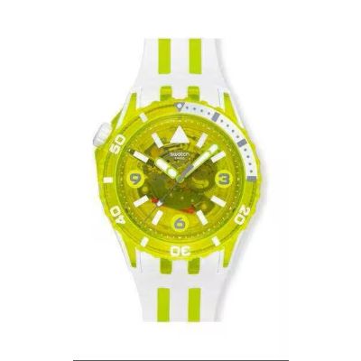 Swatch / Scubaqua / Egg Yolk / orologio unisex / quadrante giallo / cassa plastica / cinturino silicone