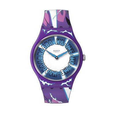 Swatch X DragonBall Z / Gohan / orologio unisex / quadrante blu / cassa in plastica / cinturino silicone