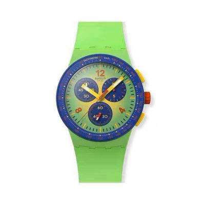 Swatch / Flowing Freshly / orologio unisex / quadrante verde / cassa plastica / cinturino silicone