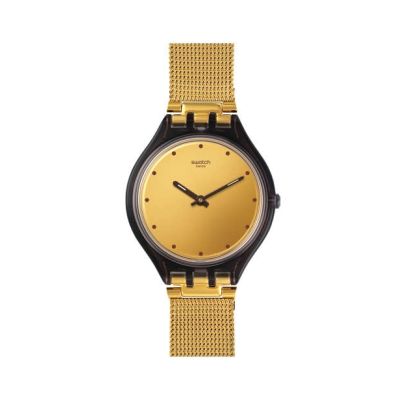 Swatch / Skin / Skinmoka / orologio donna / quadrante dorato / cassa plastica / bracciale acciaio e PVD