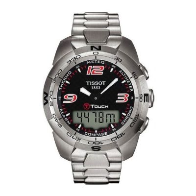 Tissot T-Touch Expert / orologio uomo / quadrante nero / cassa e bracciale acciaio