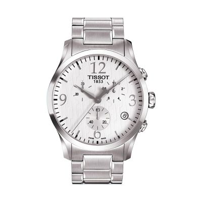 Tissot Stylis-T / orologio uomo / quadrante bianco / cassa e bracciale acciaio