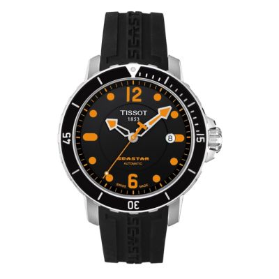 Tissot Seastar 1000 Automatic / orologio uomo / quadrante nero / cassa acciaio e PVD / cinturino silicone