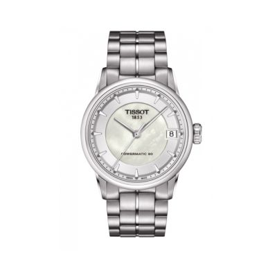 Tissot Luxury / orologio donna / movimento automatico / quadrante madreperla bianca / cassa e bracciale acciaio