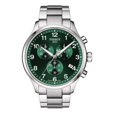 Tissot Chrono XL Classic / orologio uomo / quadrante verde / cassa acciaio / bracciale acciaio