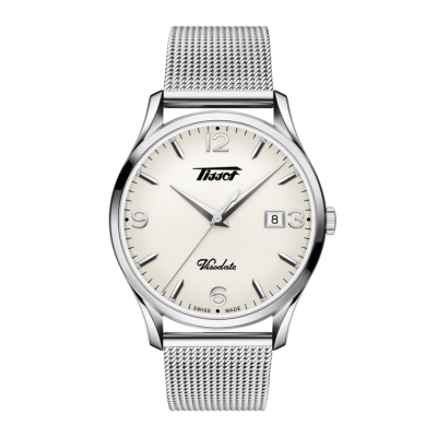 Tissot Heritage Visodate / orologio uomo / quadrante bianco opale / cassa e bracciale acciaio