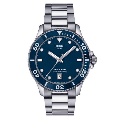 Tissot Seastar 1000 Quartz / orologio uomo / quadrante blu / cassa e bracciale acciaio