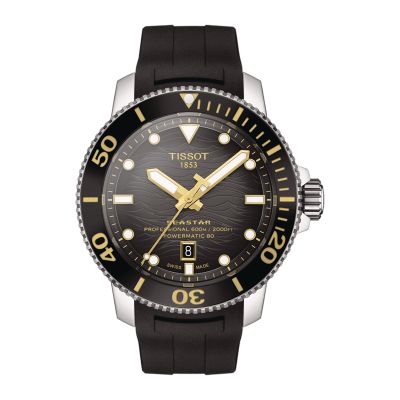 Tissot Seastar 2000 Professional Powermatic 80 / orologio uomo / quadrante grigio sfumato / cassa acciaio / cinturino caucciù nero