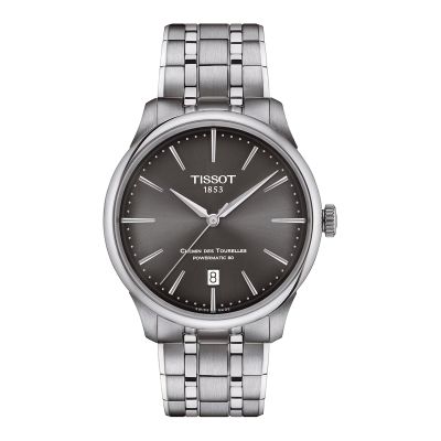 Tissot Chemin des Tourrelles Powermatic 80 / orologio unisex / quadrante grigio / cassa e bracciale acciaio