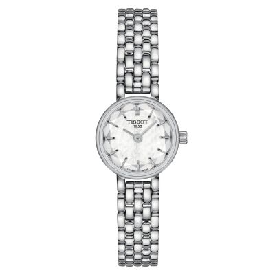 Tissot Lovely Round / orologio donna / quadrante madreperla bianca / cassa e bracciale acciaio