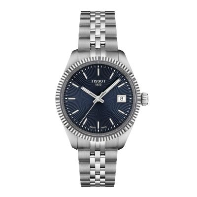 Tissot Ballade - 34 mm / orologio donna / quadrante blu guilloché / cassa e bracciale acciaio
