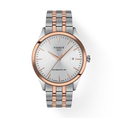 Tissot Classic Dream / orologio uomo / quadrante argentato / cassa e bracciale acciaio e PVD rosato