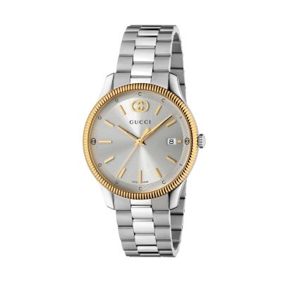 Gucci G-Timeless / orologio unisex / quadrante argentato / cassa e bracciale acciaio