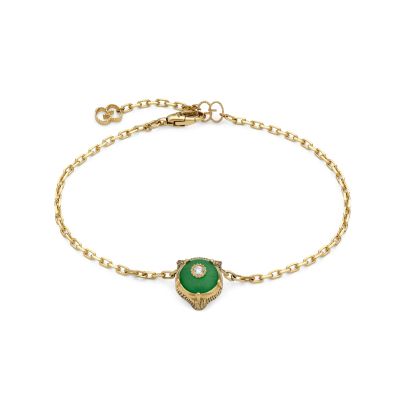 Gucci / Le Marché des Merveilles / bracciale / oro giallo, giada e diamanti