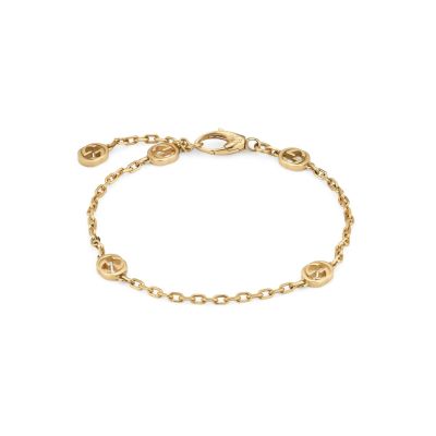 Gucci / Interlocking / bracciale con dettagli GG / oro giallo