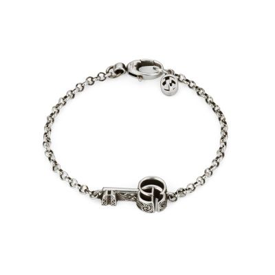 Gucci / GG Marmont / bracciale con chiave con Doppia G, 2 cm / argento