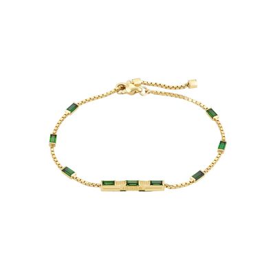 Gucci / Link to Love / bracciale con pendente a barretta / oro giallo e tormalina