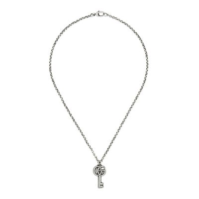 Gucci / GG Marmont / collana con chiave con Doppia G / argento 