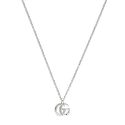 Gucci / GG Marmont / collana con pendente doppia G / argento
