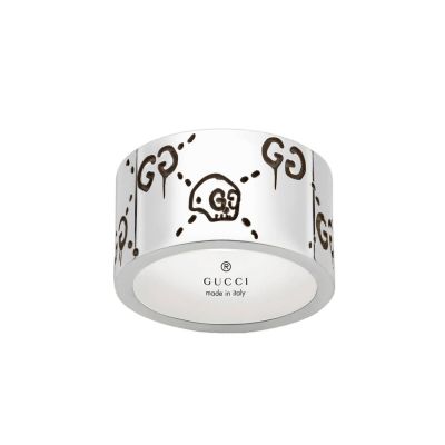 Gucci / Ghost / anello fascia Trouble Andrew / argento